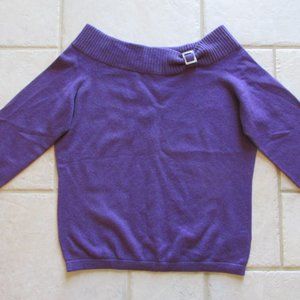 MARGARET O'LEARY WOMENS SIZE L SWEATER PURPLE CASHMERE RETR0 1950'S USA MADE